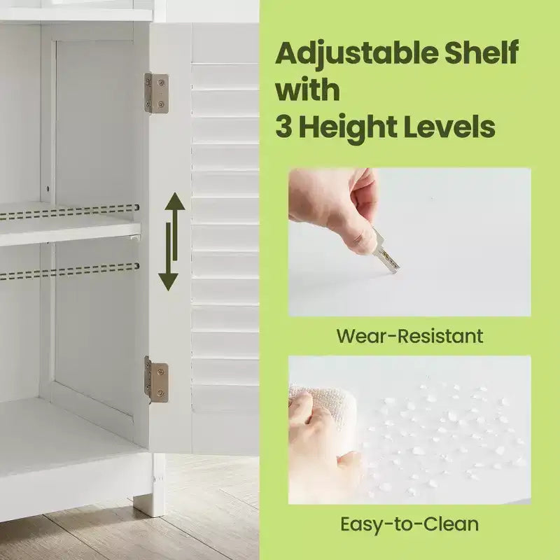 Meuble bas blanc élégant