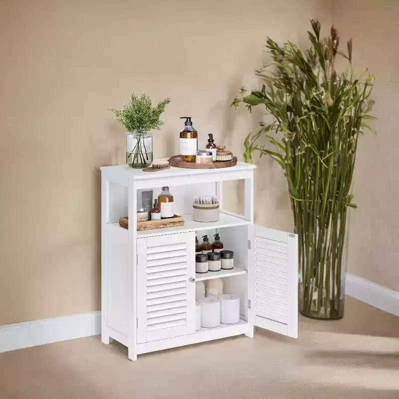 Meuble bas blanc élégant