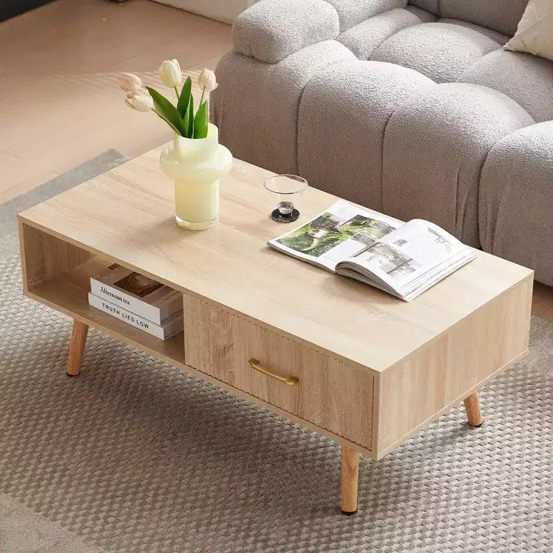 Table basse en bois de pêcher