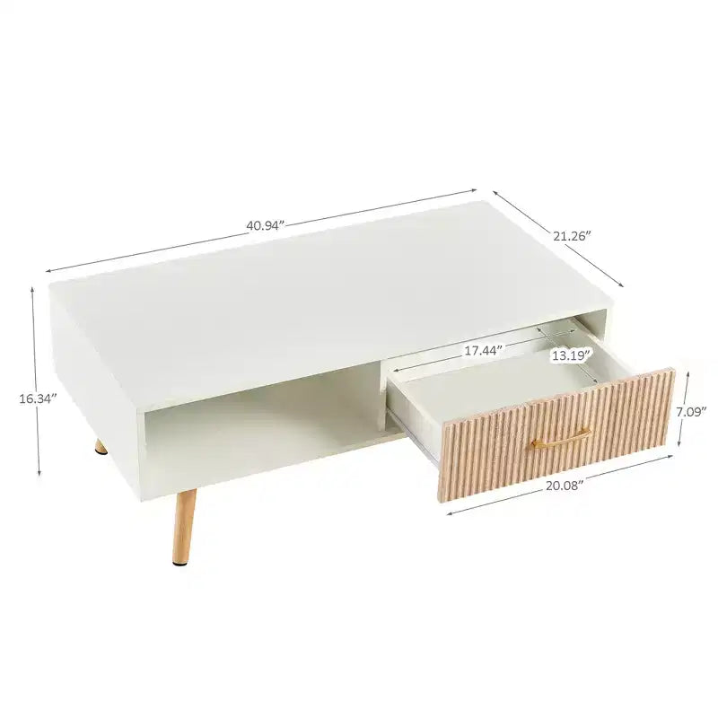 Table basse en bois de pêcher