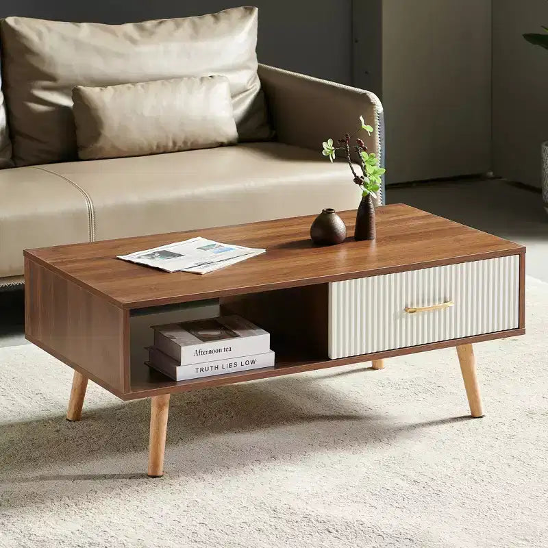 Table basse en bois de pêcher
