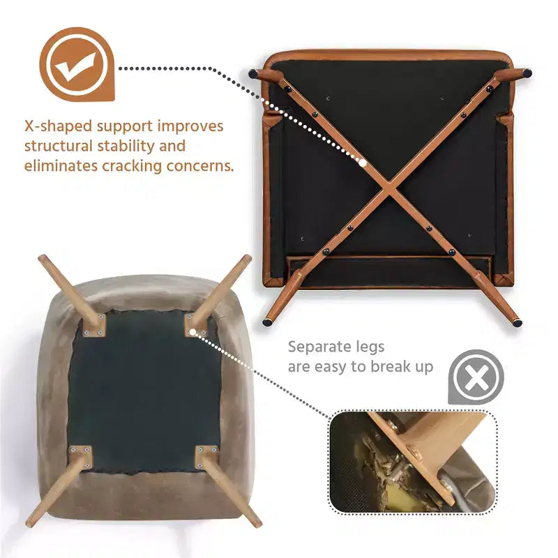 Fauteuil de style moderne capitonné à boutons marron rétro