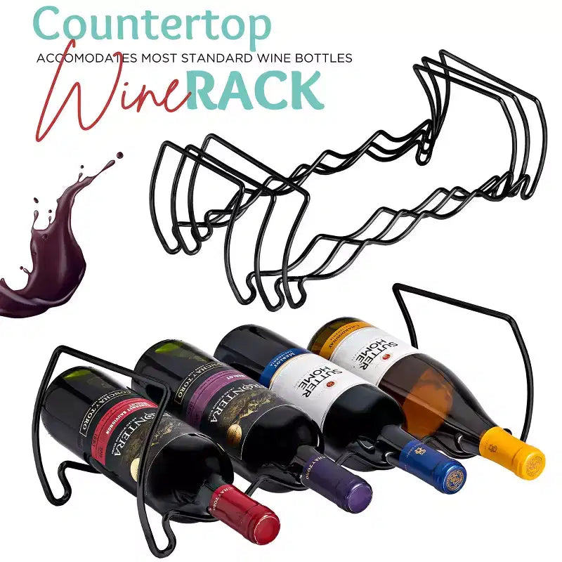 Range-bouteilles classique empilable à six niveaux - Convient pour les bars, caves à vin, sous-sols, armoires, garde-manger, etc. - Peut contenir jusqu'à 24 bouteilles de vin.