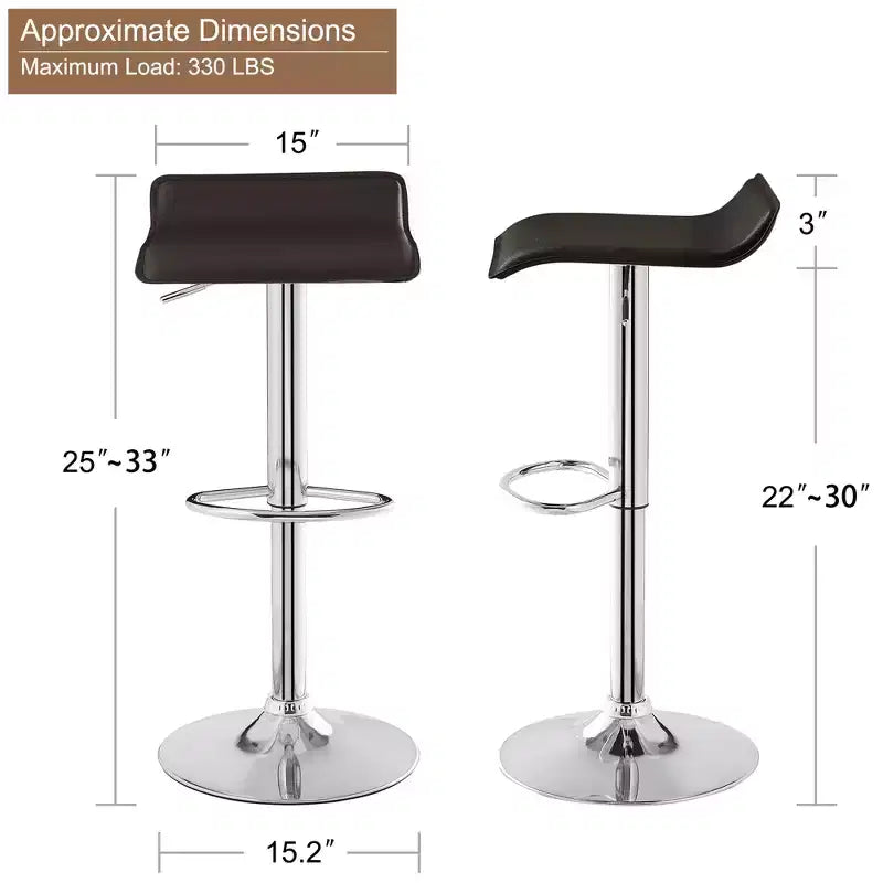 Tabourets de bar avec barre pivotante et hauteur réglable, adaptés aux cuisines/bars/salles à manger/salons.