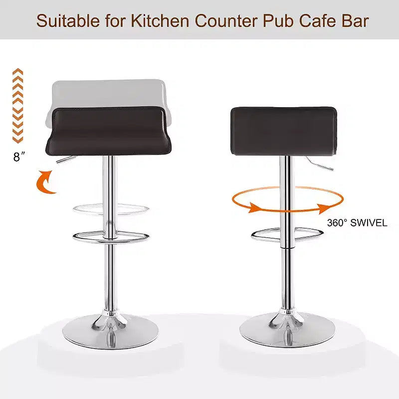 Tabourets de bar avec barre pivotante et hauteur réglable, adaptés aux cuisines/bars/salles à manger/salons.