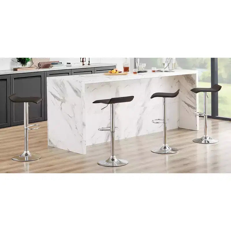Tabourets de bar avec barre pivotante et hauteur réglable, adaptés aux cuisines/bars/salles à manger/salons.