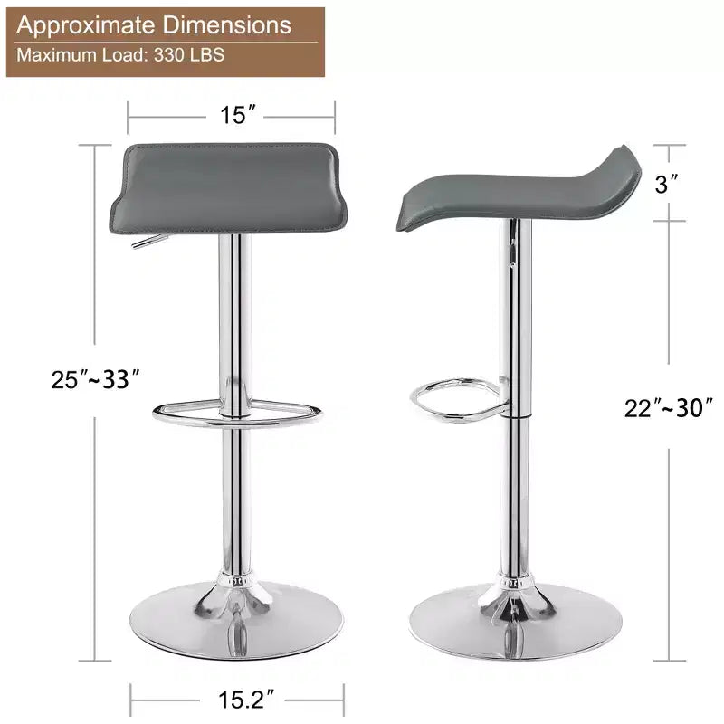 Tabourets de bar avec barre pivotante et hauteur réglable, adaptés aux cuisines/bars/salles à manger/salons.