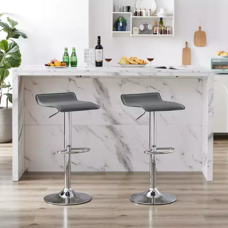 Tabourets de bar avec barre pivotante et hauteur réglable, adaptés aux cuisines/bars/salles à manger/salons.