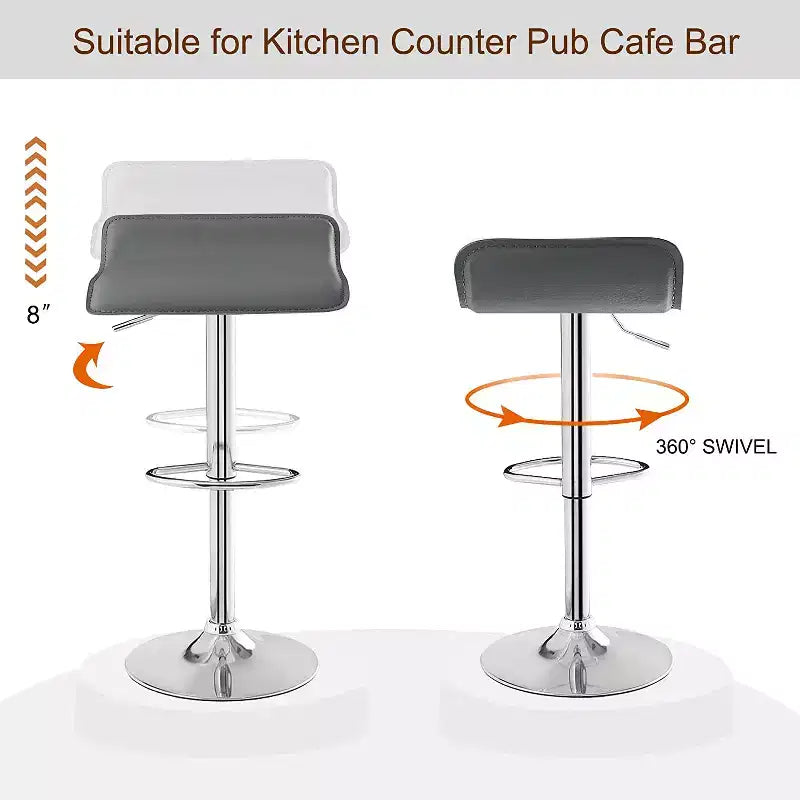 Tabourets de bar avec barre pivotante et hauteur réglable, adaptés aux cuisines/bars/salles à manger/salons.