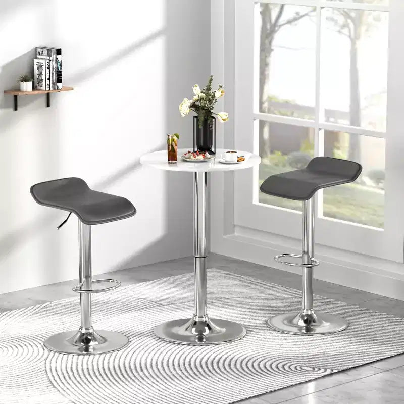 Tabourets de bar avec barre pivotante et hauteur réglable, adaptés aux cuisines/bars/salles à manger/salons.