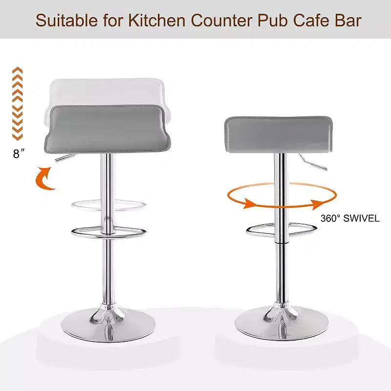 Tabourets de bar avec barre pivotante et hauteur réglable, adaptés aux cuisines/bars/salles à manger/salons.
