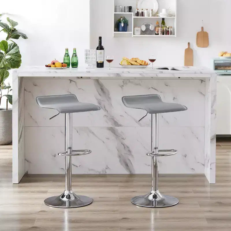 Tabourets de bar avec barre pivotante et hauteur réglable, adaptés aux cuisines/bars/salles à manger/salons.