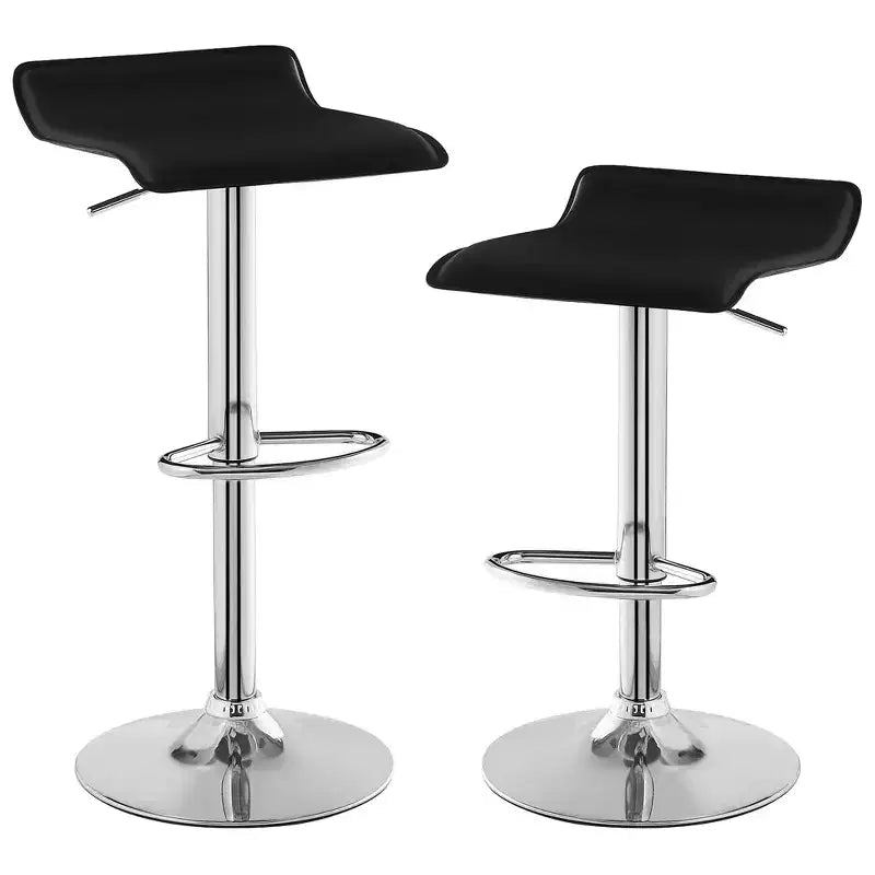 VECELO Bar Stools Set of 2, Counter Bar Stools with Swivel Bar and Adjustable Height, Bar Stools for Kitchen/Bar/Dining Room/Living Room