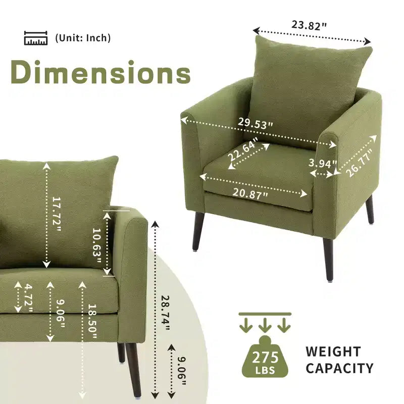 Fauteuil club capitonné, fauteuil baquet avec pieds en bois massif et support lombaire.