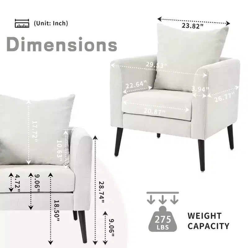 Fauteuil club capitonné, fauteuil baquet avec pieds en bois massif et support lombaire.