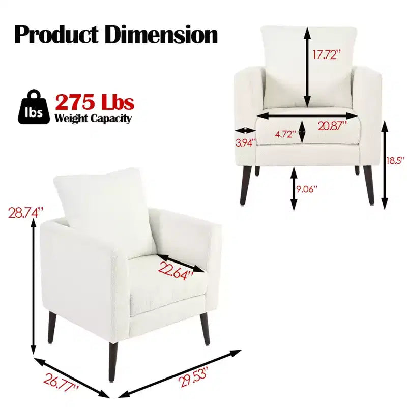 Fauteuil club capitonné, fauteuil baquet avec pieds en bois massif et support lombaire.