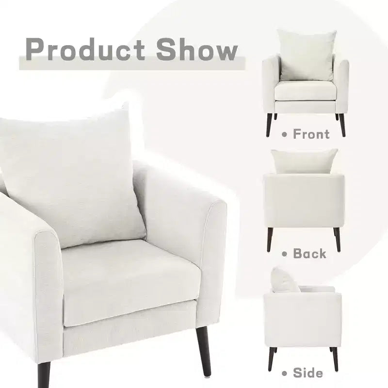 Fauteuil club capitonné, fauteuil baquet avec pieds en bois massif et support lombaire.