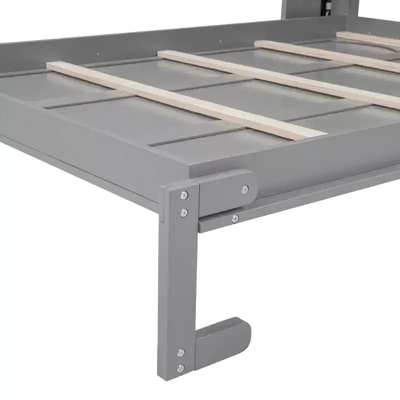 Lit escamotable au design moderne, intégré dans une armoire avec étagères, qualité supérieure