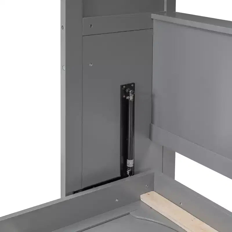 Lit escamotable au design moderne, intégré dans une armoire avec étagères, qualité supérieure
