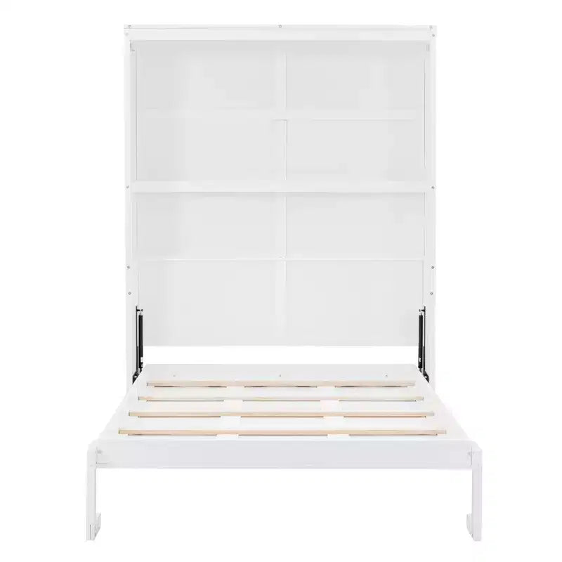Lit escamotable au design moderne, intégré dans une armoire avec étagères, qualité supérieure