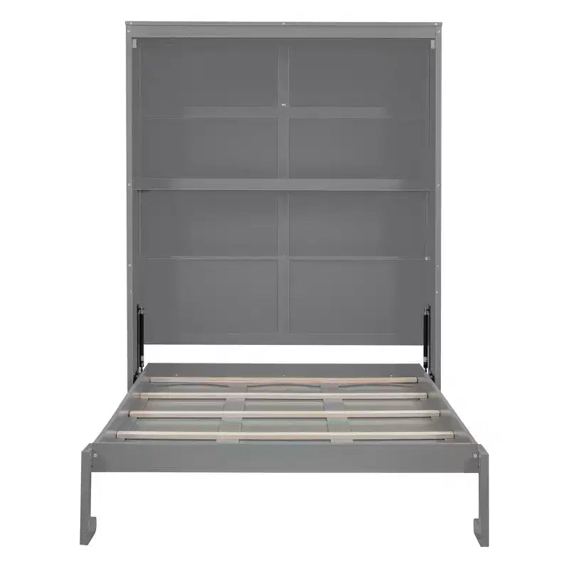 Lit escamotable au design moderne, intégré dans une armoire avec étagères, qualité supérieure