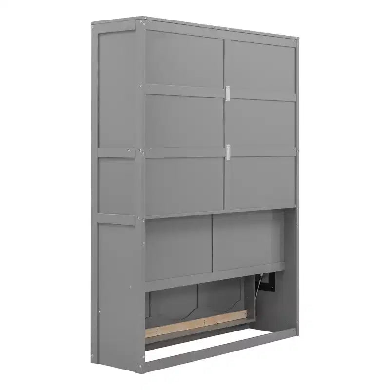 Lit escamotable au design moderne, intégré dans une armoire avec étagères, qualité supérieure