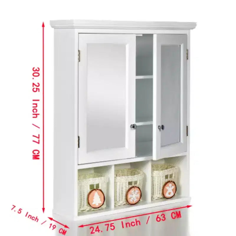 Meuble de rangement pour salle de bain, Armoire de salle de bain avec miroir