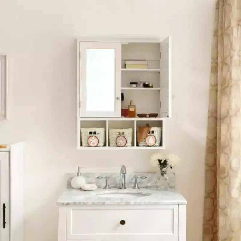 Meuble de rangement pour salle de bain, Armoire de salle de bain avec miroir