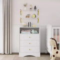 Heynemo Dresser with Drawers &amp; Floating Shelves, 3 Drawer Dresser with Open Storage &amp; Painted Finish, for Bedroom, Closet, Hallway