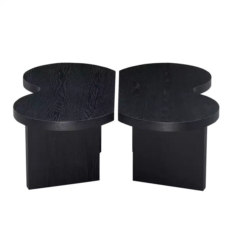 Table basse papillon en MDF, divisible en 2 petites tables, pour salon et chambre