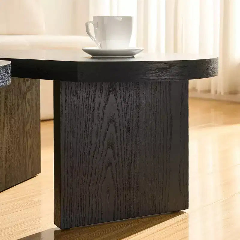 Table basse papillon en MDF, divisible en 2 petites tables, pour salon et chambre