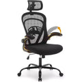 Acekool Ergonomic Office Chair with Flip-Up Armrests, Wide Mesh Seat, Lumbar Support, Computer Desk Chair for Bedroom Study