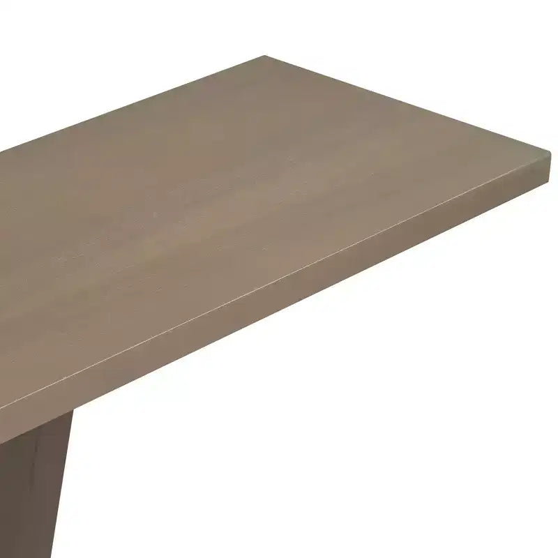Console d'entrée à base en V, table de couloir décorative, table de canapé étroite, fabriquée en placage de bois naturel, classique et polyatile.