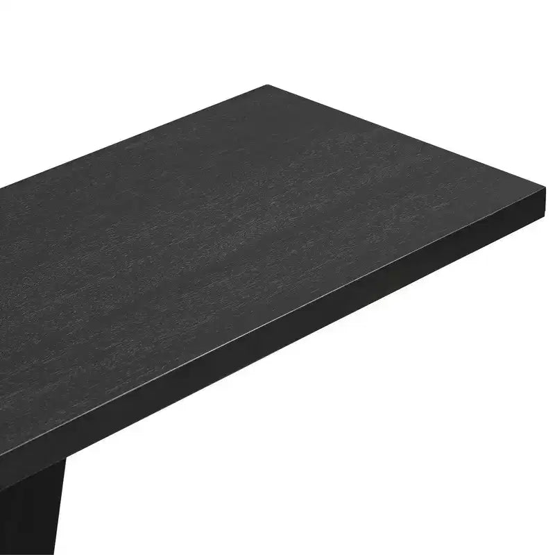 Console d'entrée à base en V, table de couloir décorative, table de canapé étroite, fabriquée en placage de bois naturel, classique et polyatile.