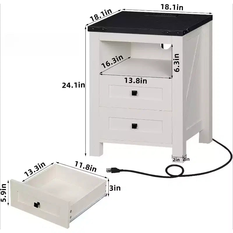 Table de chevet de style campagnard