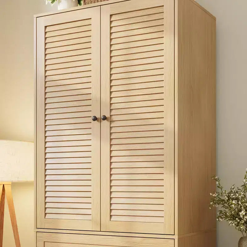 Armoire avec tiroirs, armoire de rangement double porte pour chambre à coucher