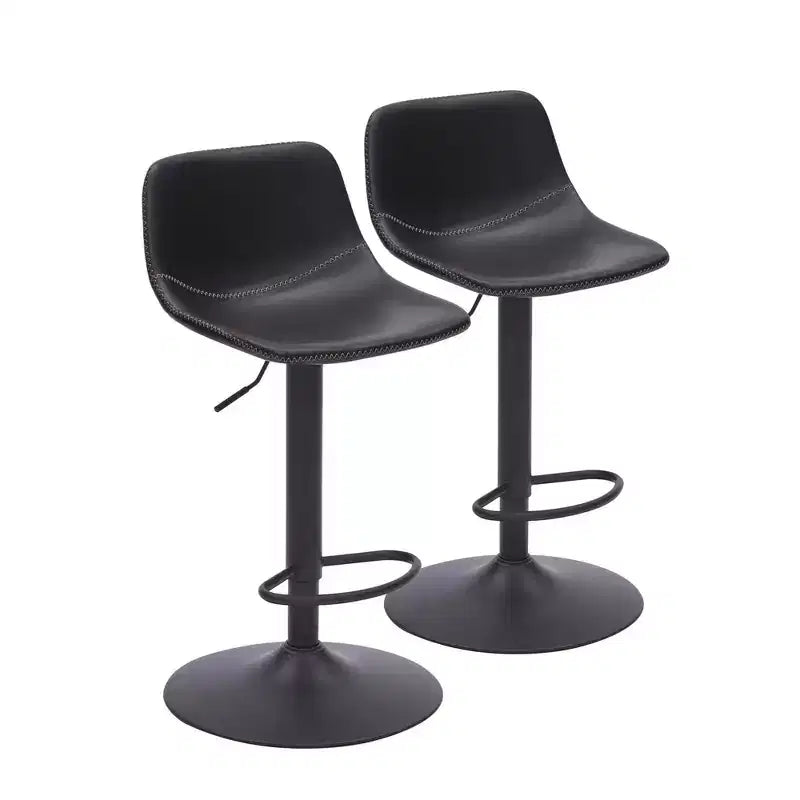 Tabourets de Bar Pivotants Réglables, Tabourets de Bar Industriels en Cuir PU Style Médiéval, Convient pour les Îlots de Cuisine.