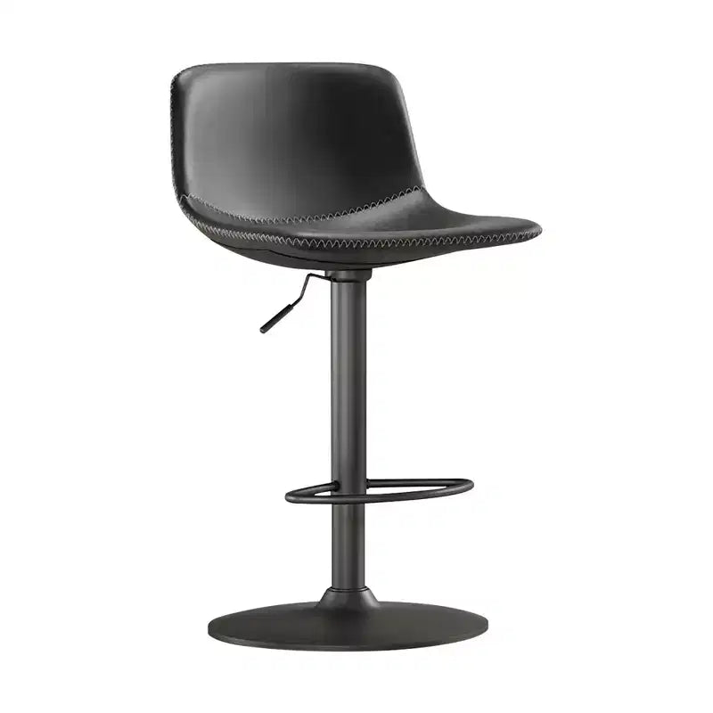 Tabourets de Bar Pivotants Réglables, Tabourets de Bar Industriels en Cuir PU Style Médiéval, Convient pour les Îlots de Cuisine.