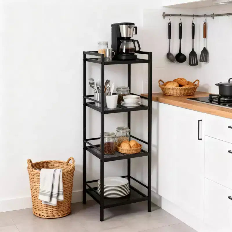 Étagère métallique 12 unités de rangement étroites pour salle de bain, cuisine et buanderie