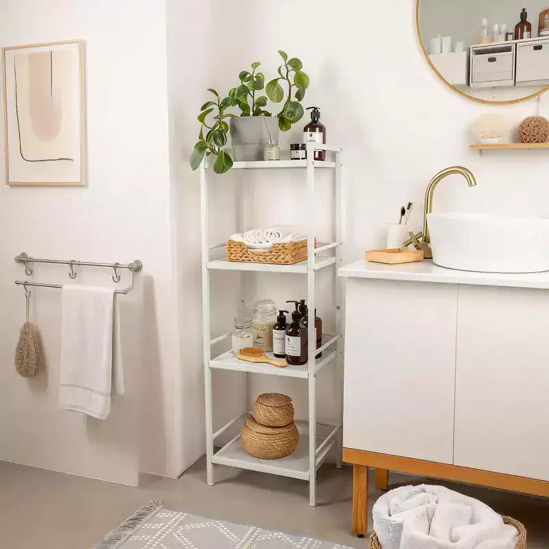 Étagère métallique 12 unités de rangement étroites pour salle de bain, cuisine et buanderie