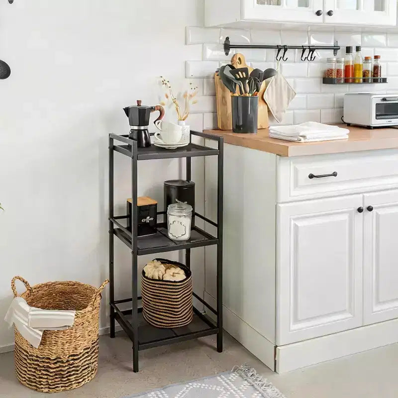 Étagère métallique 12 unités de rangement étroites pour salle de bain, cuisine et buanderie