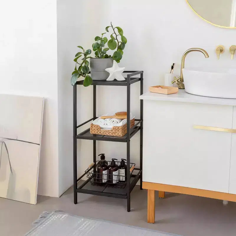 Étagère métallique 12 unités de rangement étroites pour salle de bain, cuisine et buanderie