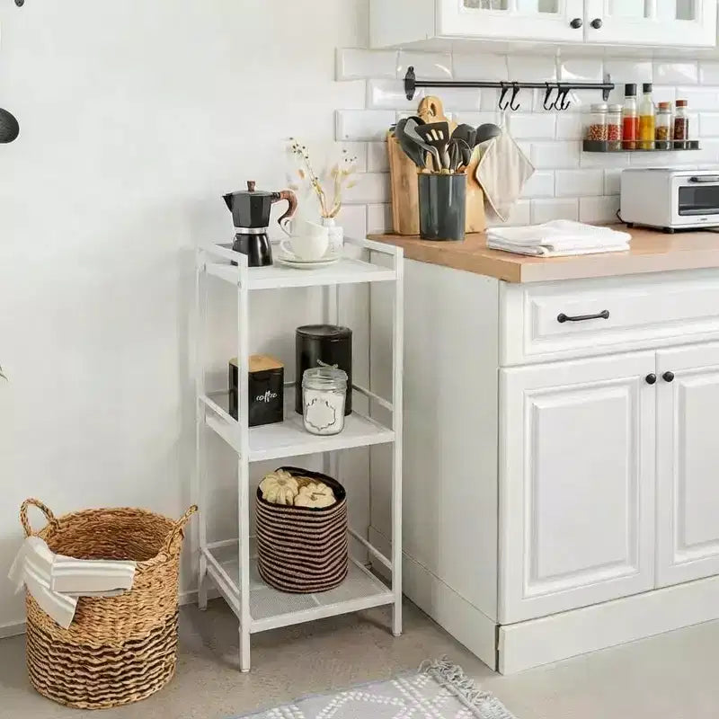 Étagère métallique 12 unités de rangement étroites pour salle de bain, cuisine et buanderie