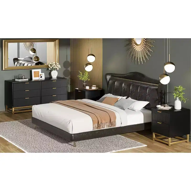 Commode de chambre, commode en bois rose à 4 tiroirs avec poignées, rangement moderne pour couloir et entrée