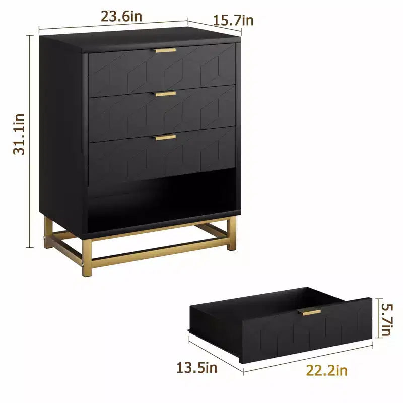 Commode de chambre, commode en bois rose à 4 tiroirs avec poignées, rangement moderne pour couloir et entrée