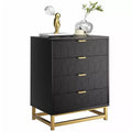 Dresser for Bedroom, 4-Drawer Pink Wooden Dresser with Handles, Modern Storage for Hallway Entryway
