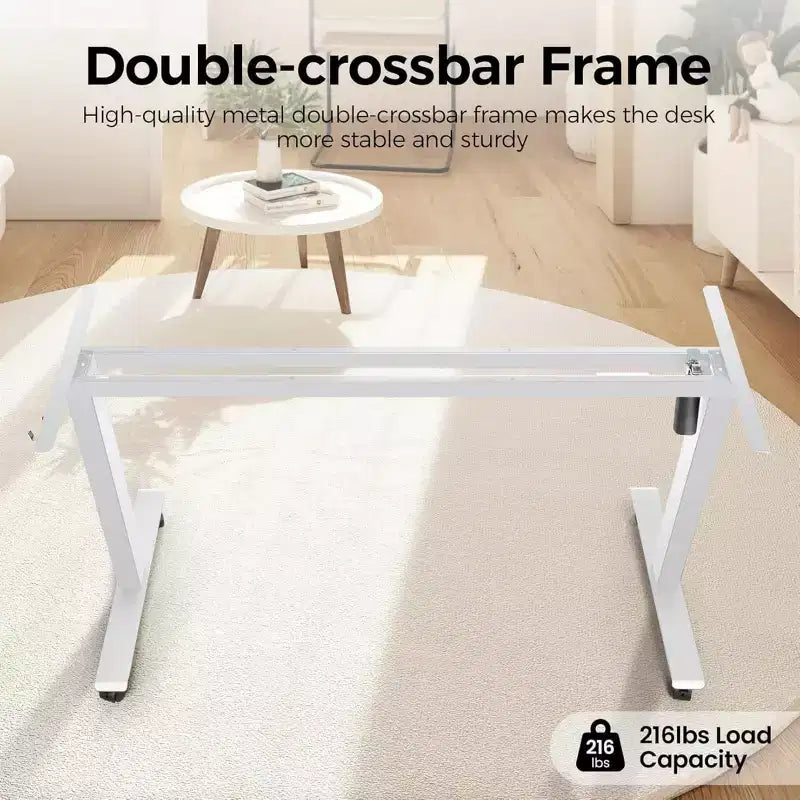 Bureau d'ordinateur électrique réglable en hauteur 70 x 27 avec préréglages de mémoire | Crochet gratuit | Roues verrouillables | Tapis de souris pour le jeu/le travail