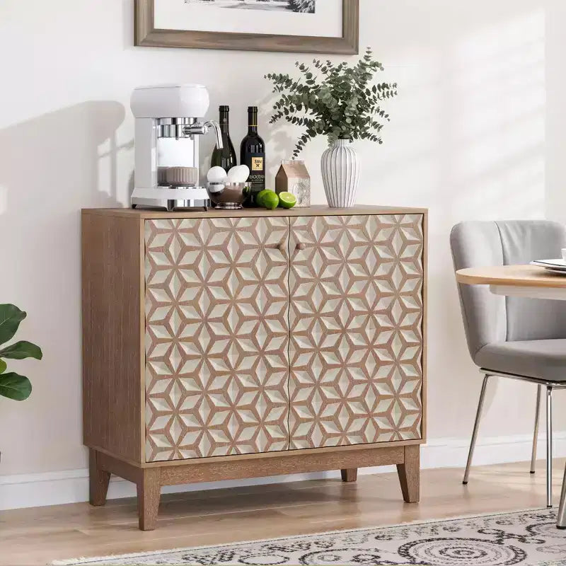 Buffet à motifs géométriques