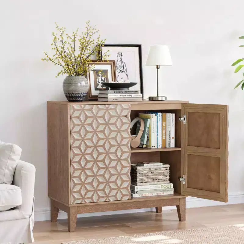 Buffet à motifs géométriques