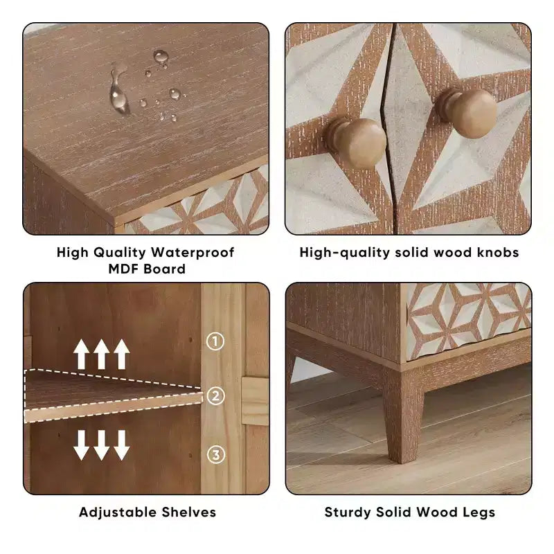 Buffet à motifs géométriques